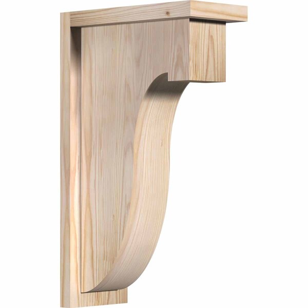 Ekena Millwork Del Monte Smooth Corbel w/Backplate, Douglas Fir, 5 1/2"W x 12"D x 20"H COR06X12X20DEL01SDF - main